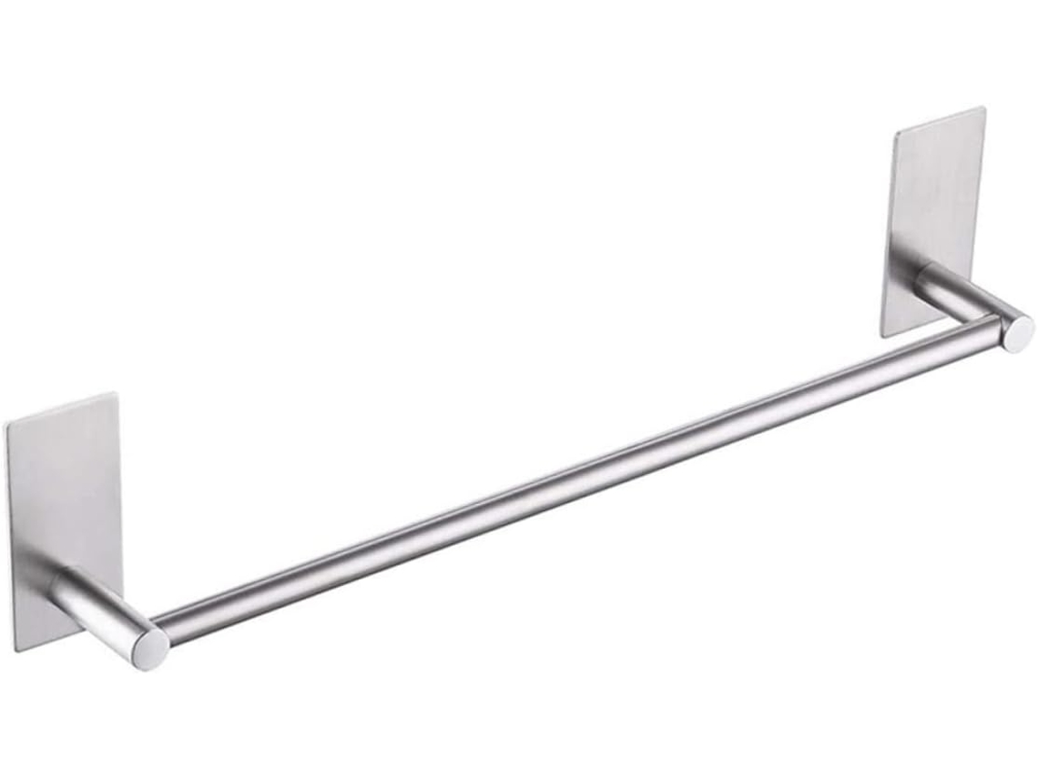 Suporte De Toalha Parede Tehaux Em Aço Inoxidável, 40cm, Sem Necessidade De Furar, Organizador De Toalhas Para Banheiro