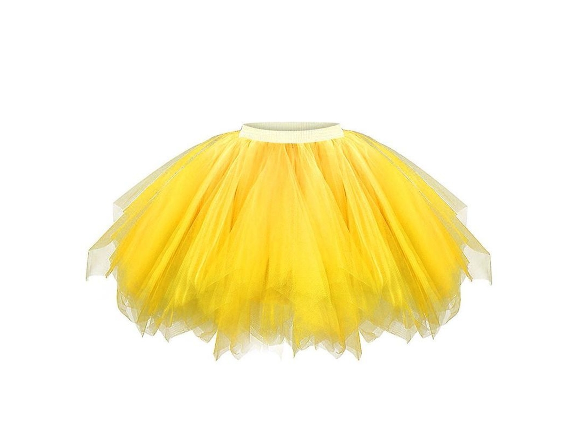 2026 falda Tutu Mujer Mesh Tulle Princesa Elástica Corta Baile Casual Adulto Poliéster XXL
