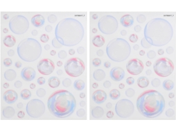 Folhas Adesivos Decorativos Bolhas Parede Removíveis Banheiro Decoração Paredes Oceano Tema GOKOCO