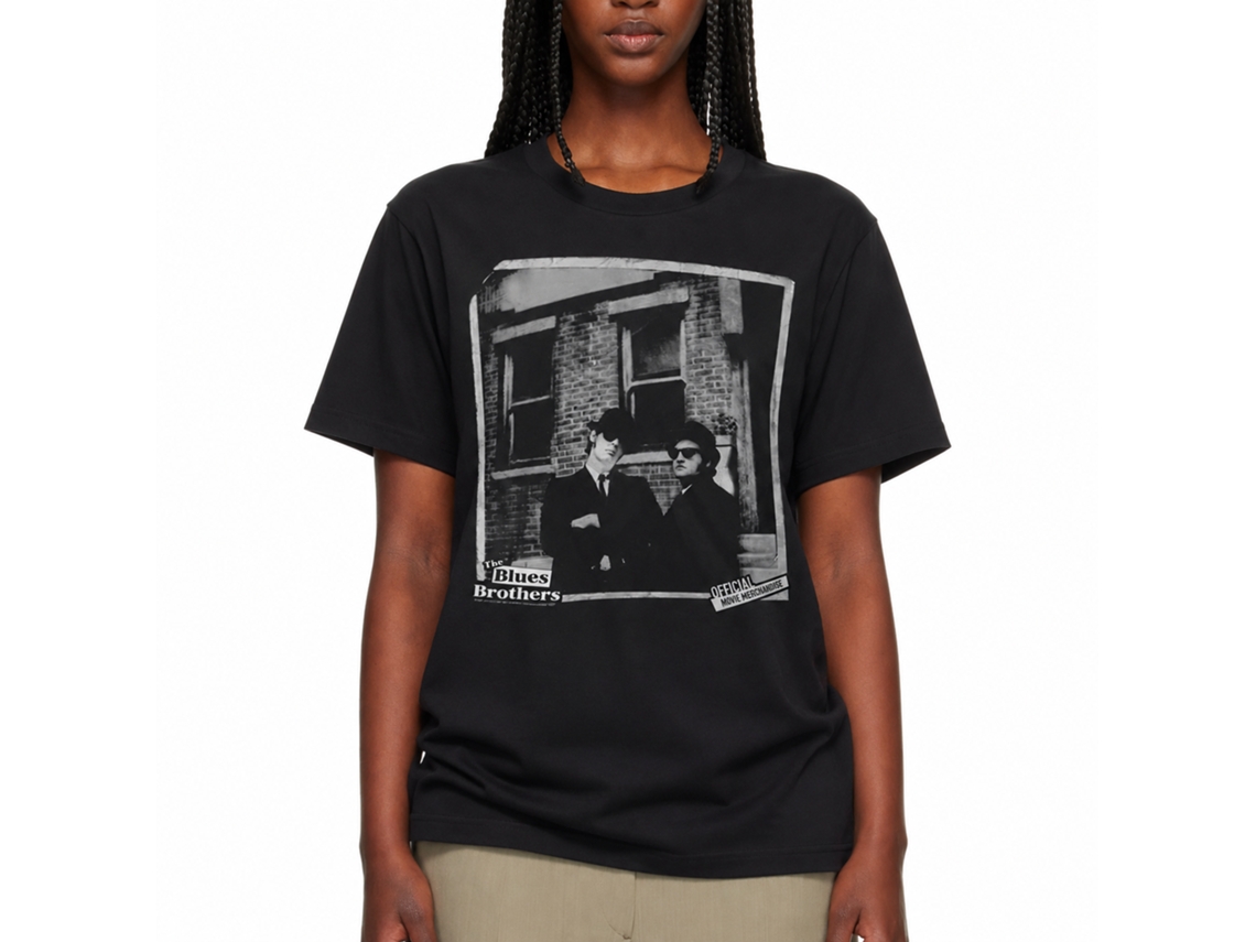 Rockinstone The Blues Brothers Movie Blues Brick Black Adult T-shirt Size:xxl