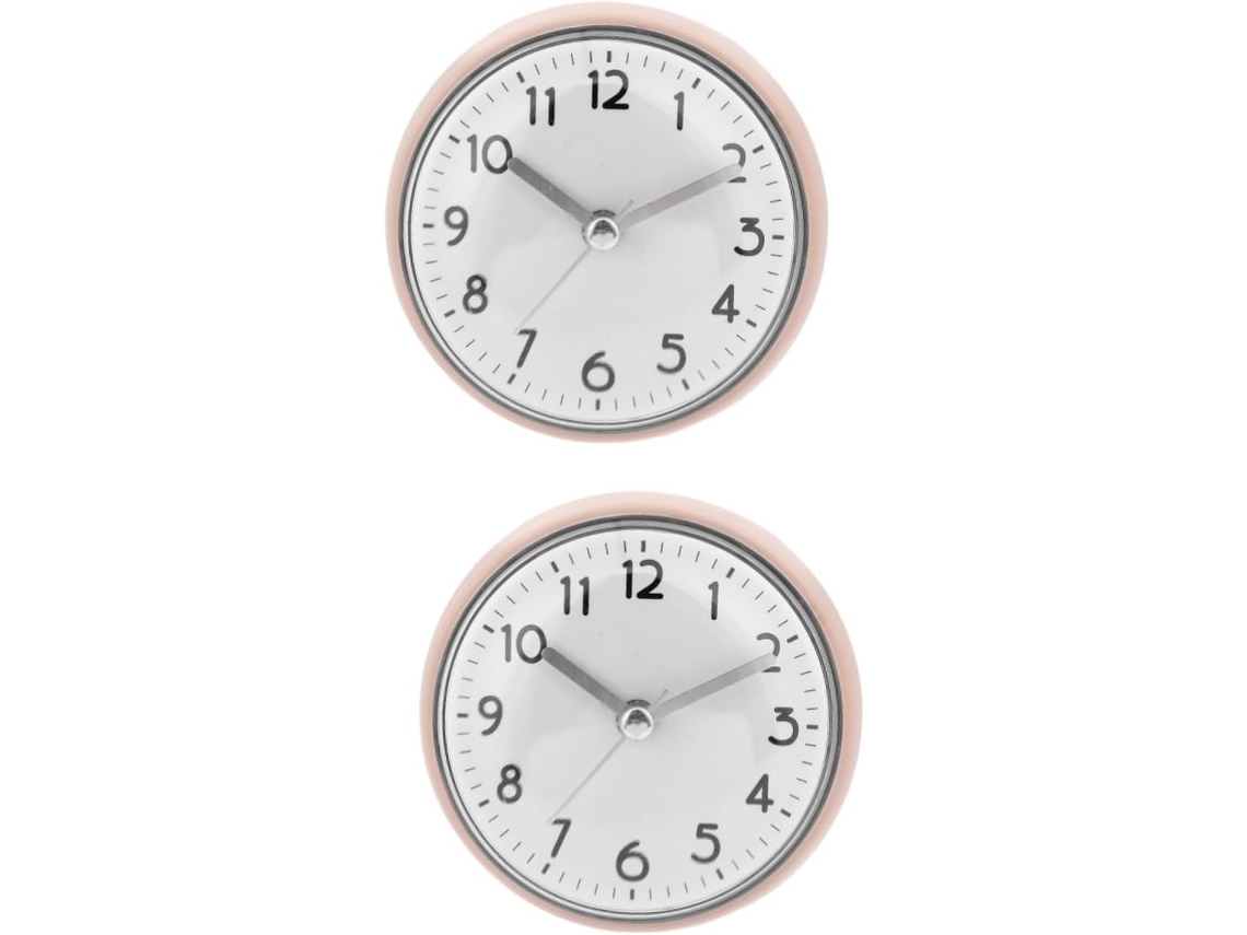 Relógio De Parede Com Ventosa Em Duas Peças, Relógio Com Temporizador Para Cozinha, Relógio Com Ventosa Para Banheiro, Gokoco