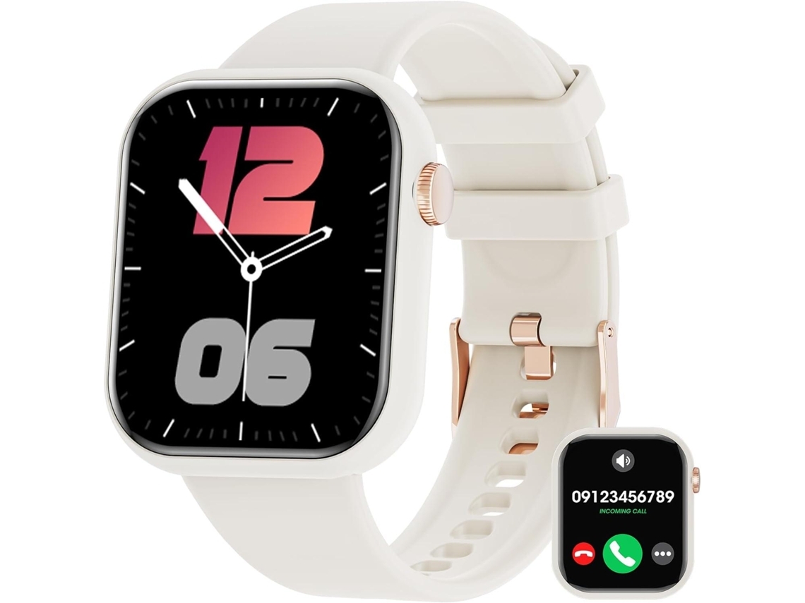 Smartwatch 1 85 Polegadas com Funções de Chamada e Rastreador de Fitness Múltiplos Modos de Esportes À Prova D'Água Adequado para Android Ip YEMAESRE