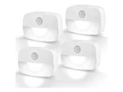 2026-luz Noturna Com Sensor De Movimento Led, Pacote De 4, Baterias, Colável, Para Escadas E Quartos
