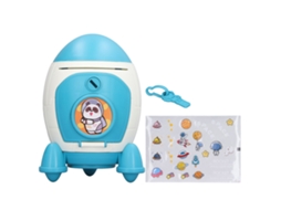 Cofrinho De Espaço Capsula Para Meninos Plástico Bonito Cartoon Decorativo Branco E Azul Presente Para Crianças