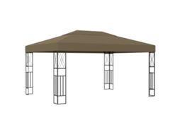 Vidaxl Gazebo 3x4 M Tecido Cinzento-acastanhado