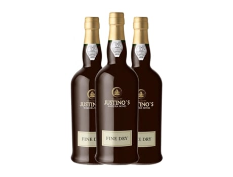 Vinho fortificado JUSTINO'S MADEIRA Fine Dry Tinta Negra Seco Madeira 3 Anos (0.75 L - 3 Unidades)