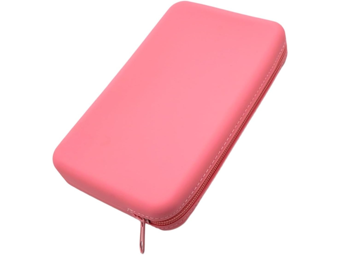 Nécessaire de maquiagem portátil e impermeável, feita de silicone, tamanho pequeno, ideal para viagens.