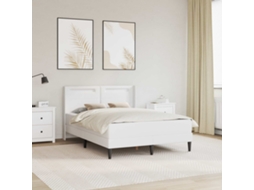 Vidaxl Estrutura De Cama Com Colchão Branco 140 X 200 Cm