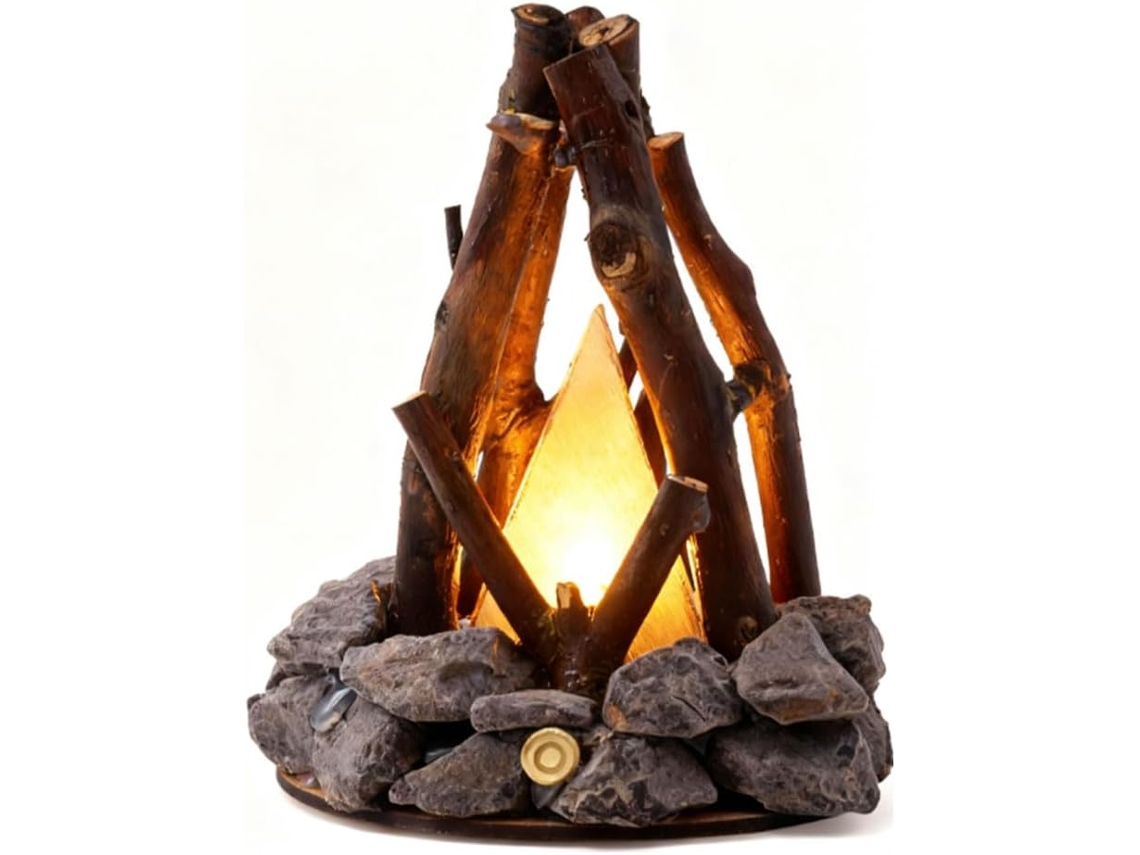 Mini Luminária Noturna Led Artesanal Com Cúpula Triangular Controle