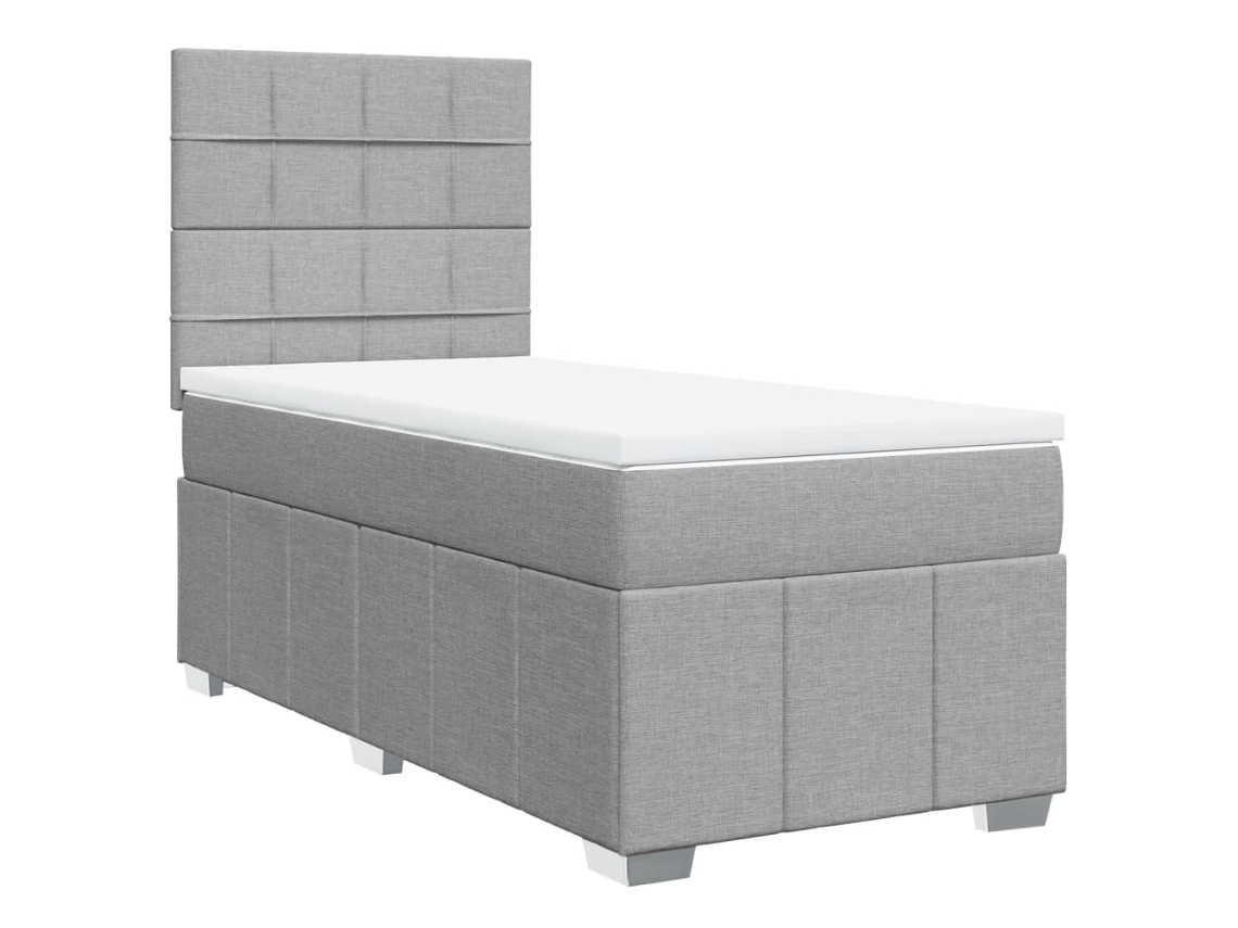Box Spring Bed, Box Spring Beds Vidaxl Cinzeto Tecido (90 X 200 Cm)