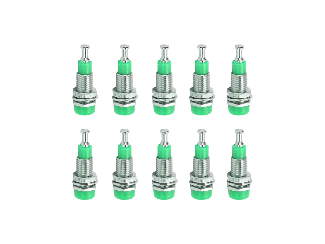 10pcs/set Tomada Banana Fêmea 2mm Prateada com Níquel, J.40006, Pino de Ligação para Painel, 30v 60v/10a