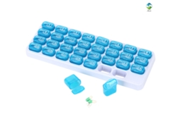 Organizador De Comprimidos Mensal Portátil Para 31 Dias, Ideal Medicamentos E Vitaminas Uso Diário. Aquaforge