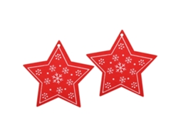 Laxiscreed Kit De 50 Pendentes De Madeira Com Estrela Para Decoração Diy Em Casa