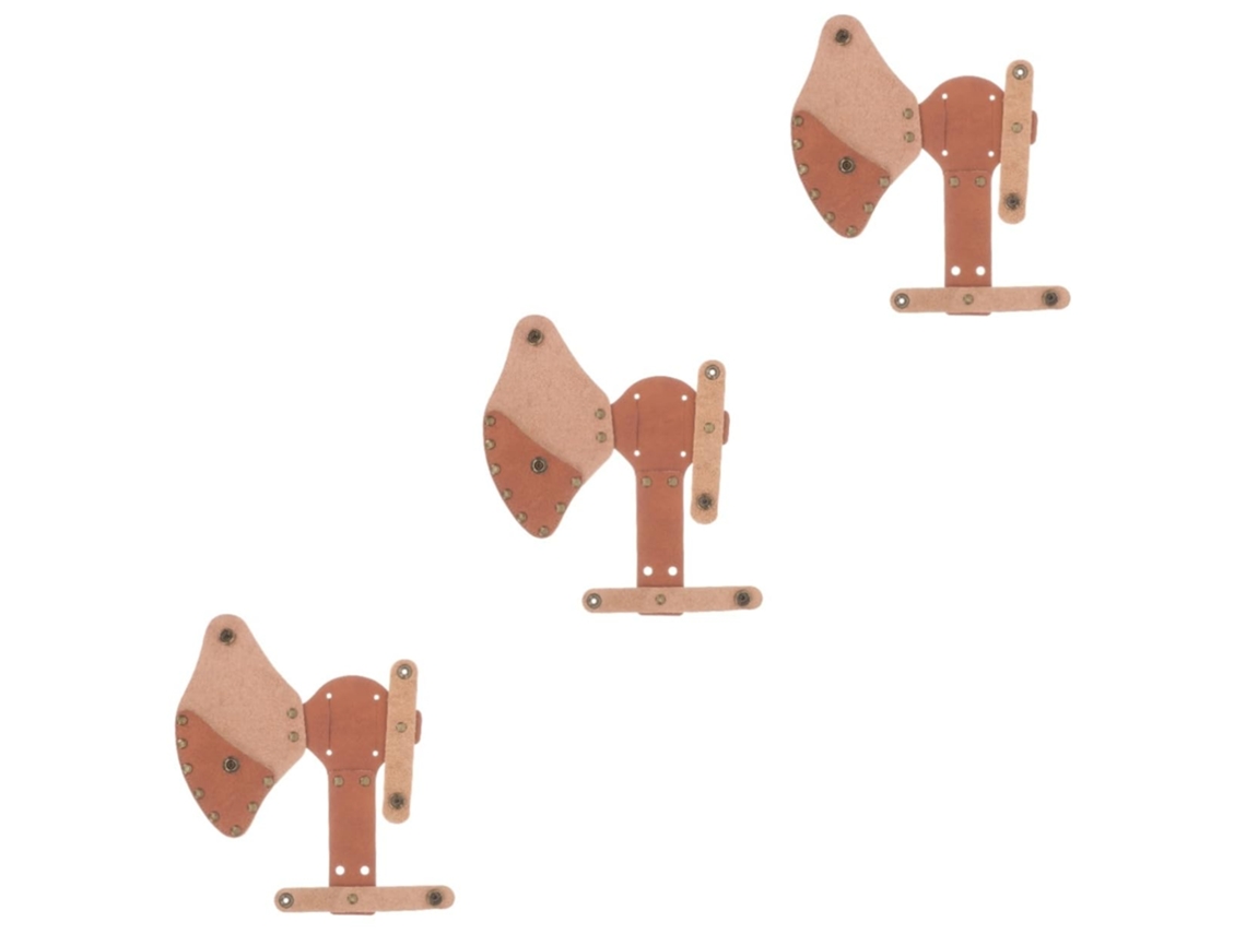 Conjunto De 3 Machados Com Estojo De Couro Para Camping