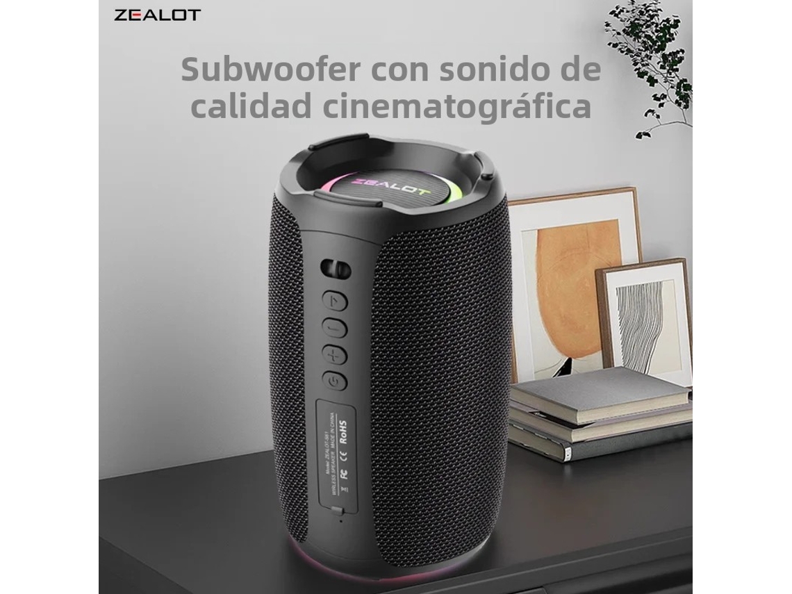 Caixa De Som Portátil Sem Fio Para Uso Externo Com Iluminação Rgb E Potência De 20w.