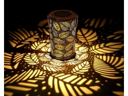 Lanterna solar decorativa para exterior, ideal para jardim ou para pendurar, à prova d'água IP44, perfeita para varandas e jardins. Brilvibera (folha).