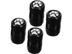 Tampas de válvula pneumática com design de garra, conjunto de 4 peças, metal preto