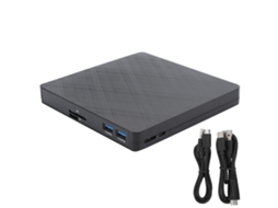 Lurelia Leitor Dvd Externo Usb 3.0, Unidade Cd/dvd Portátil De Baixo Ruído Para Laptop E Pc