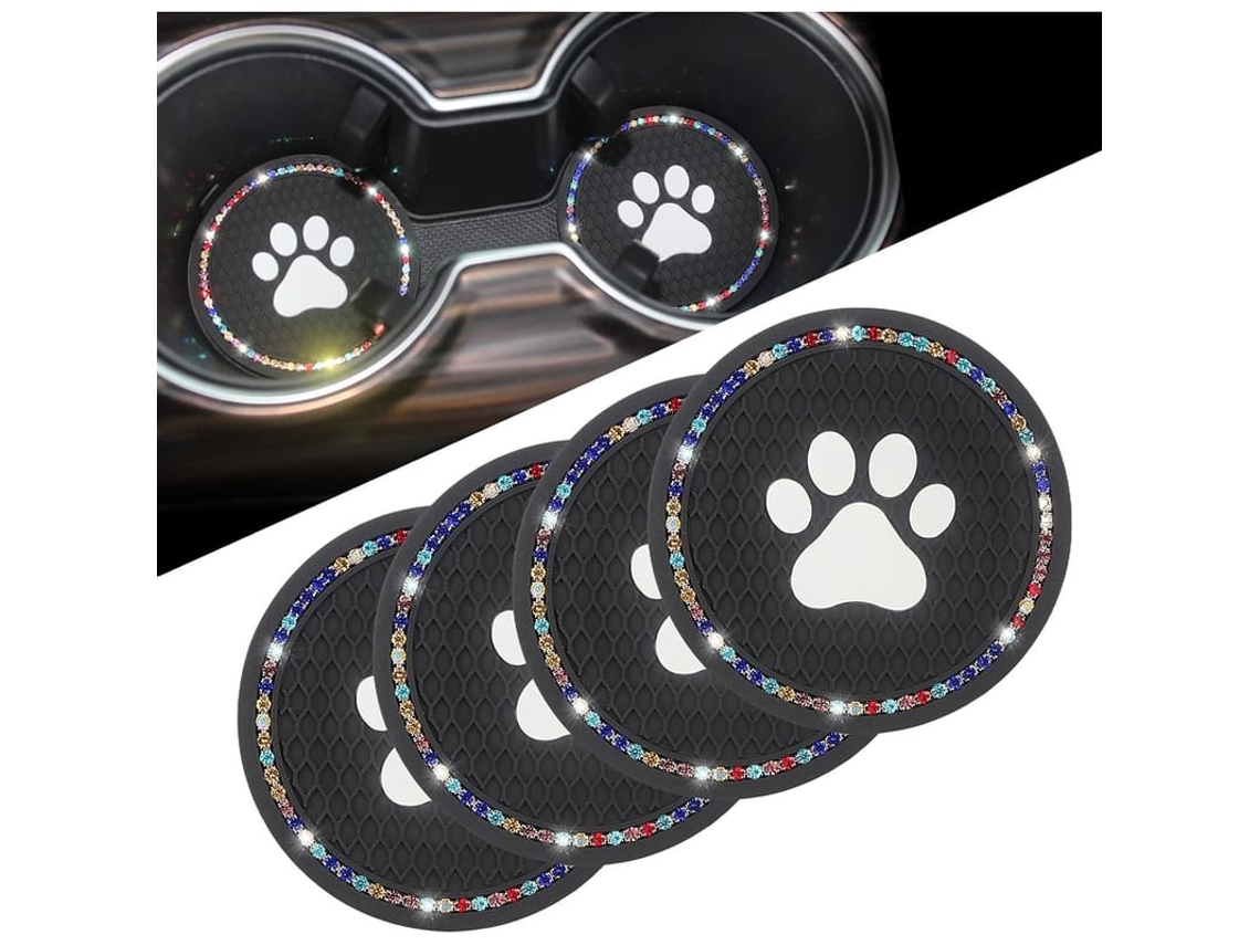2026-acessórios De Carro Bling Porta-copos Silicone 2.75 Polegadas 4 Pack, Decorativos E Práticos Para Mulheres, Presente Ideal