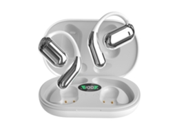 Fones Esportivos Bluetooth 5.4, Sem Fio, Gancho, 50h, Led, Cinza JIAPEI
