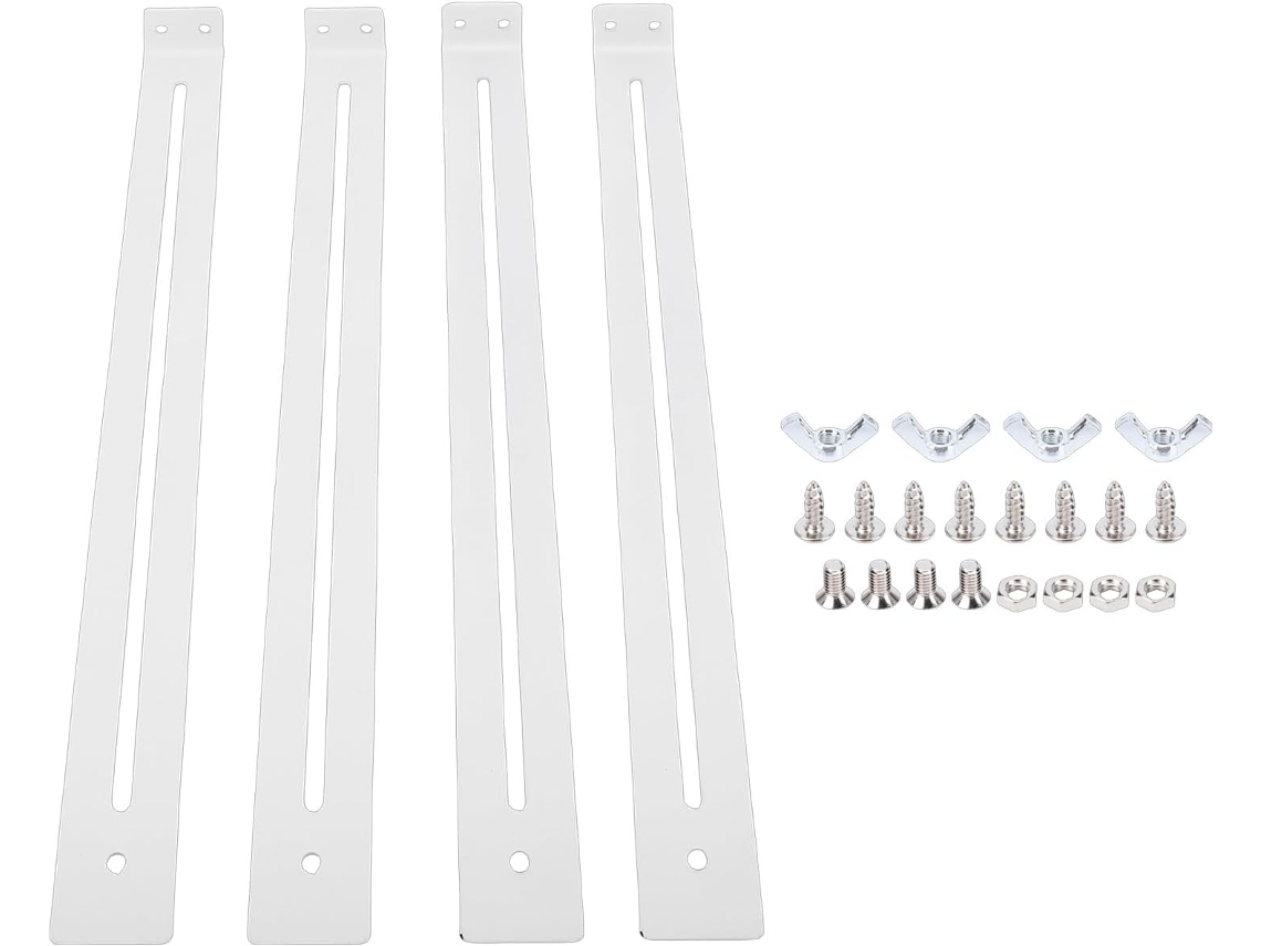 Kit De Reparo Gavetas Com Suportes Ajustáveis Em Aço Carbono Para Reforçar Mdf E Aglomerado Móveis Conjunto Completo 2 Peças