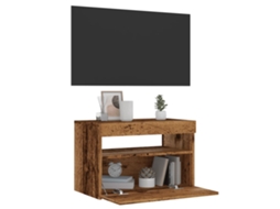 Móvel De Tv Com Luzes Led Derivados De Madeira Madeira Velha Dkd Home Decor