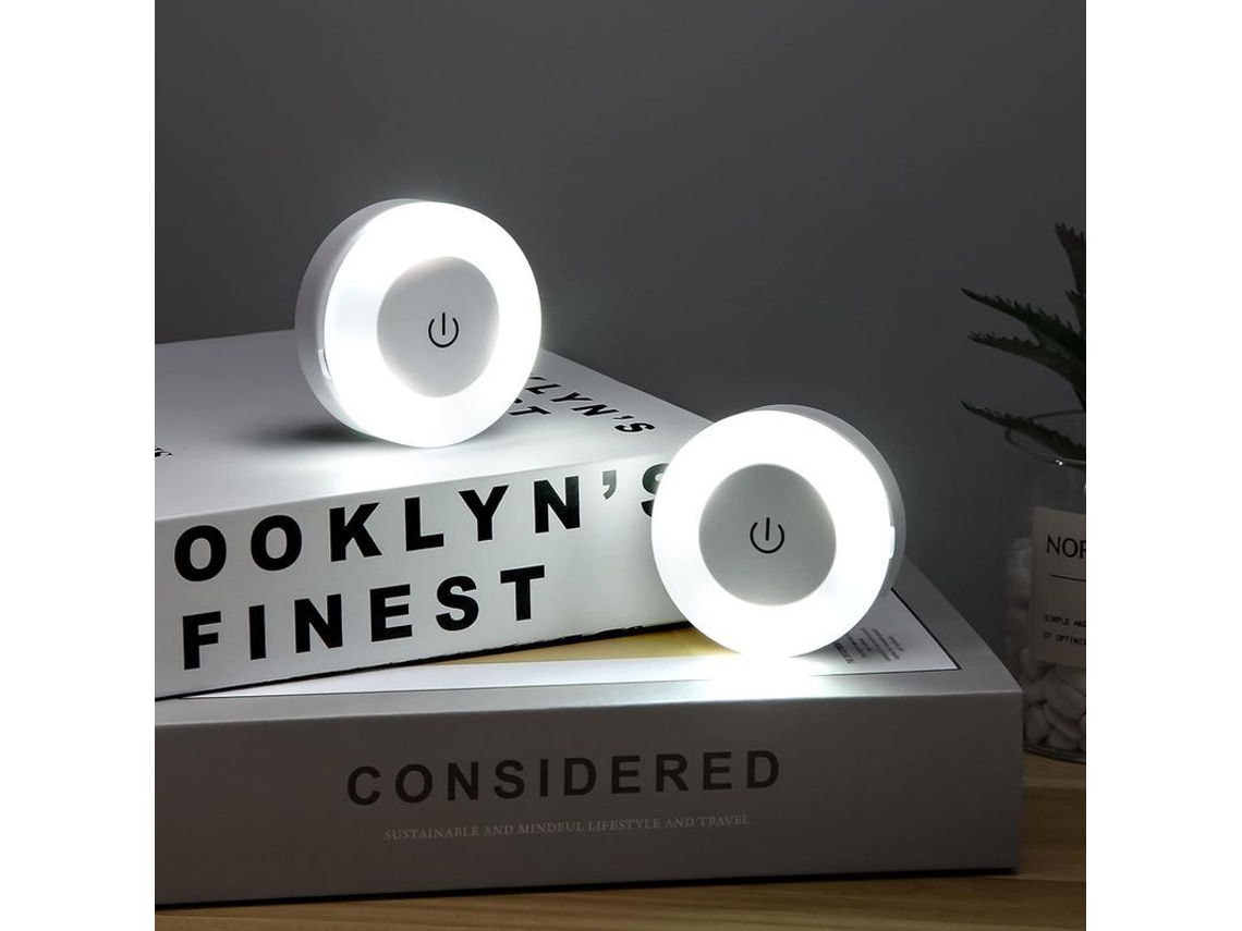 Luz Noturna Tocável, Portátil, Led Recarregável, 2pcs | S/MARCA