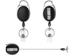 Porta-crachás Retrátil, 2 Unidades, Chaveiro Retrátil Resistente, 2 Em 1, Com Clipe Retrátil E Suporte Para Chaveiro/crachá De Identificação.