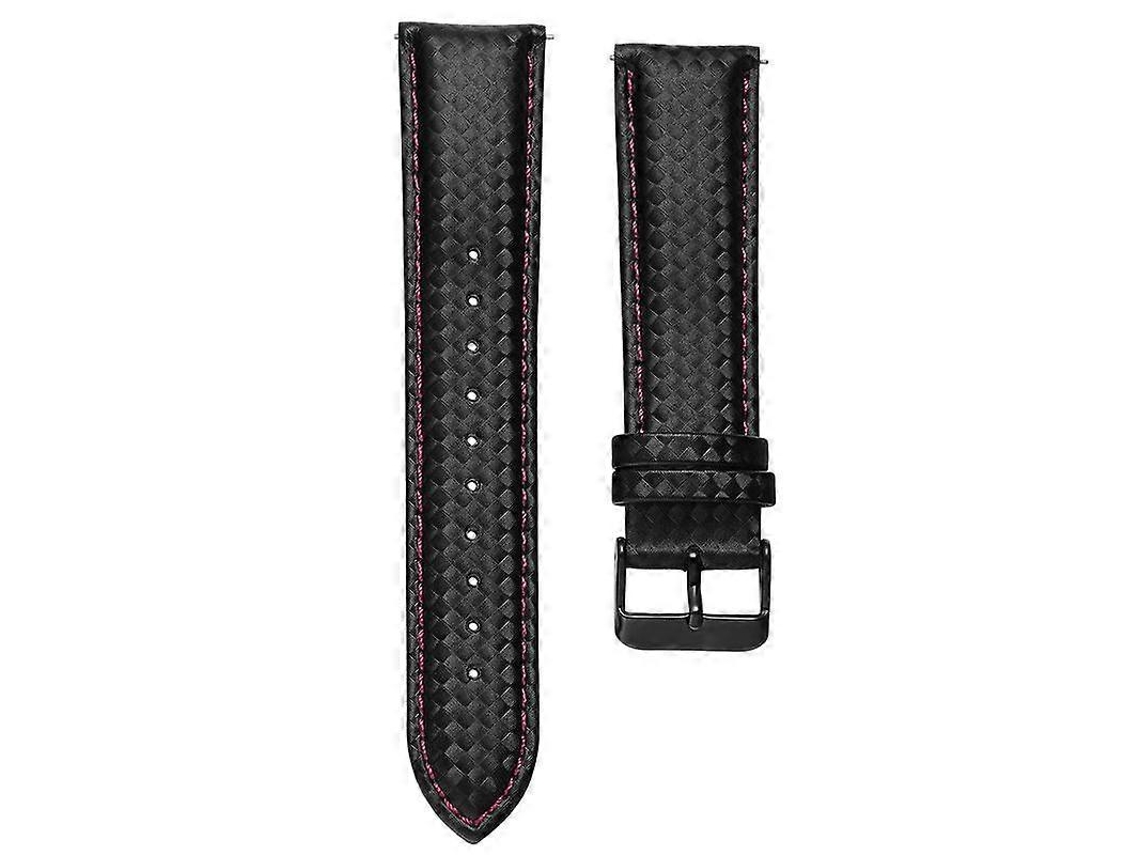 Pulseira Universal De Couro E Fibra De Carbono Com Sistema De Liberação Rápida Para Relógios Huawei/samsung Galaxy Watch.