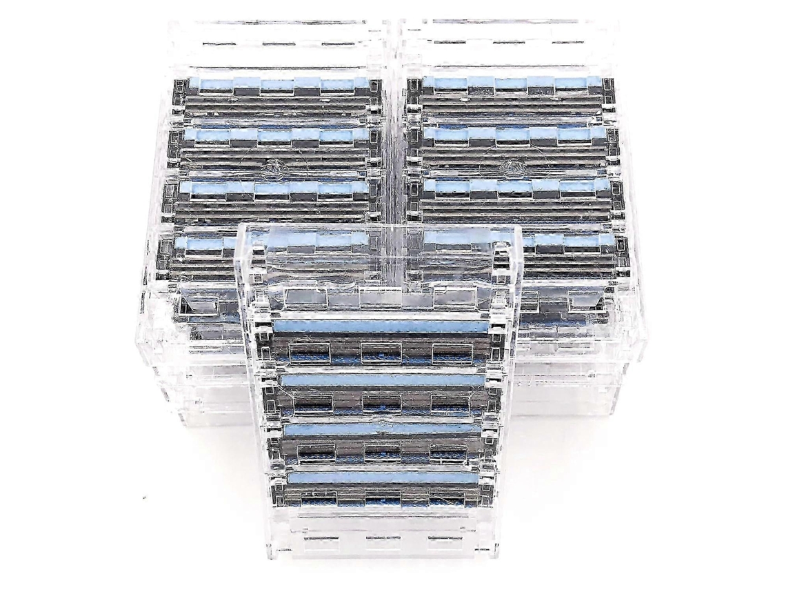 40 cartuchos triplos de lâminas de barbear compatíveis com Gillette Sensor, Sensor Excel, Sensor 3, Sensor 2 e Personna Triflexx.