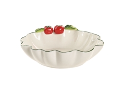Saladeira Home Esprit Branco Vermelho Verde Grés