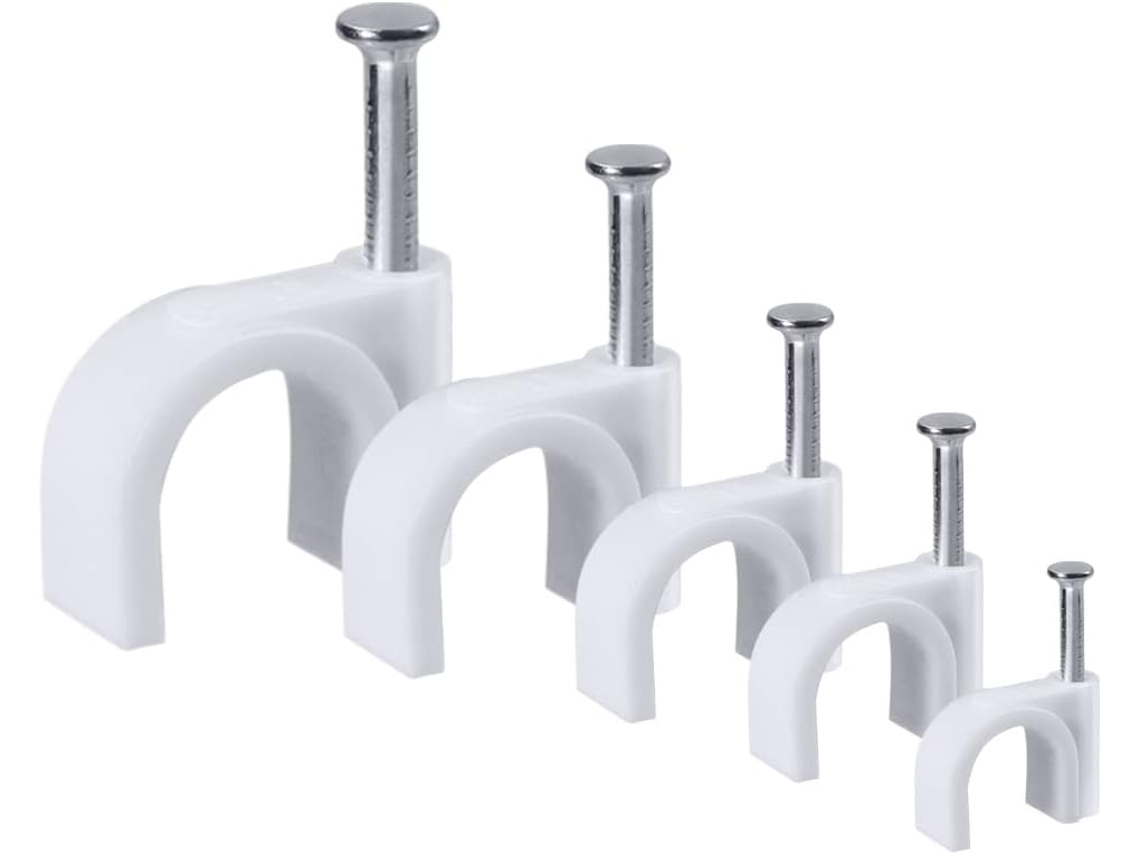 Conjunto De 500 Abraçadeiras Redondas Com Pinos Aço, Abraçadeiras Agptek Em 5 Tamanhos Diferentes: 4 Mm/5 Mm/6 Mm/8 Mm/10 Mm