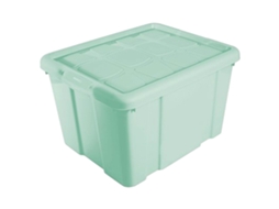 Caixa De Armazenamento Com Tampa Fabricada Em Plástico Recipiente Para Guardar Brinquedos, Livros, Roupas, Cobertores Nº 1 16 Litros 21,5 X Acan