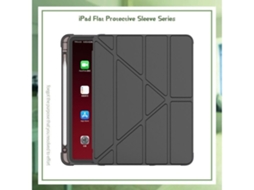 Capa Para Tablet Lurelia, Compatível Com Ipad 10 2/10 5, Preto, Silicone, Proteção Antiquedas, Anti-impressões Digitais