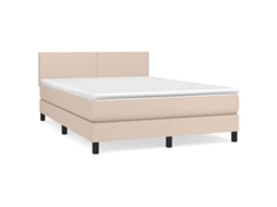 Box Spring Bed, Box Spring Beds Vidaxl Marrom Couro Artificial (140 X 190 Cm)