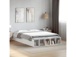 Estrutura De Cama 135x190 Cm Derivados De Madeira Branco