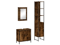 Bathroom Furniture Set, Bathroom Furniture Sets Vidaxl Marrom Madeira Processada (n/a)