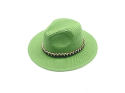 2026 sombrero Fedora de Paja para Hombre 80% Paja Papel 20% Nylon Uv Protección Aireado Ligero Diy 3 Estilos Verde