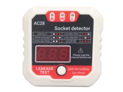Detector De Tomacorrientes Lcd Com Teste De Fase, Cabeamento De Terra E Fuga Elétrica Eu 220v