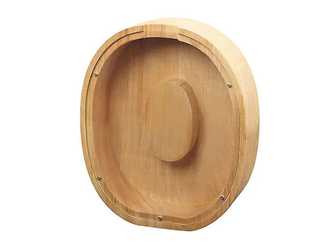 Caja De Ahorros De Letra De Madera Mjy Para Guardar Cambios, Tamaño 19x21x3.6cm, 280g O
