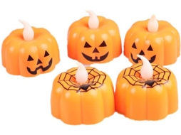 Conjunto De 5 Lanternas De Abóbora Com Luzes Led Para Festa De Halloween Decoração Eletrônica Em Formato De Abóbora Conjunto De 5 Lan Gokoco