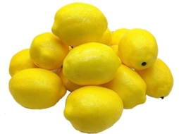 15 Unidades de Limões Artificiais, Frutas Artificiais, Limão Amarelo Artificial de Espuma, Wellngs BRILVIBERA