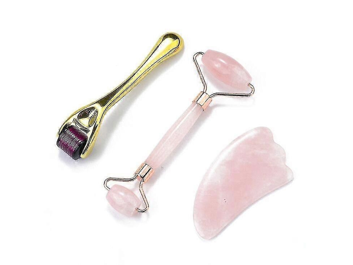 Conjunto de Rolos Jade para Massagem Facial Guasha Feminina GOKOCO