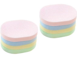 Conjunto de 8 esponjas de espuma espessas e leves para remoção de maquiagem facial.