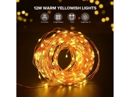 Conjunto de Luzes Decorativas em Cordão, 2 Peças, 24 Metros, 240 Led Cor Quente, Baixo Consumo, Moderno, Ergonômico, Uso Diário STELASPLEN