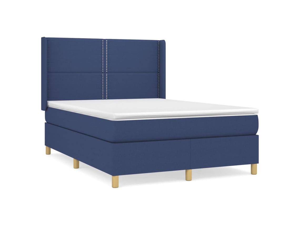 Box Spring Bed, Box Spring Beds Vidaxl Azul Tecido (140 X 200 Cm)