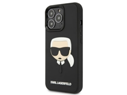 Capa para iPhone 13 Pro KARL LAGERFELD Pele Sintética Rígida Preto