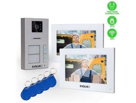 AP2 2 videoporteiros com fios para dois apartamentos com app Evolveo