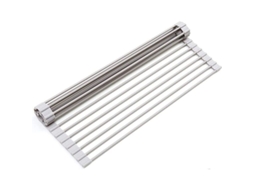 Nova Line rack de Secagem de Pratos Rolável Grande 20.5" para Cozinha Versátil Cinza