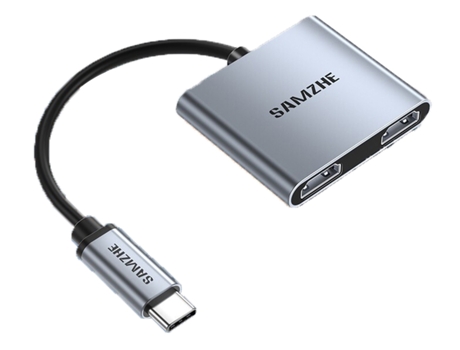 Adaptador SAMZHE Dk-H2 2In1 Type-C a 2Hdmi para Huawei Mate40/P50 S20